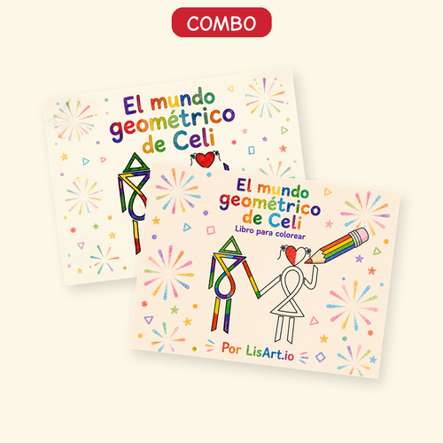 El Mundo Geométrico de Celi - Paquete Combo (Libro de Cuento + Libro para Colorear)