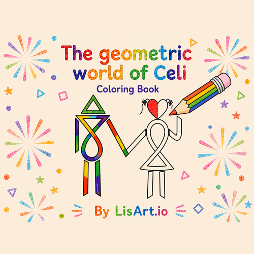 Celi’s Geometric World - Digital Coloring Book (English)