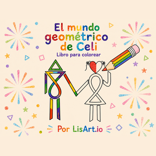 El mundo Geometrico de Celi- Libro para colorear Digital (Español)